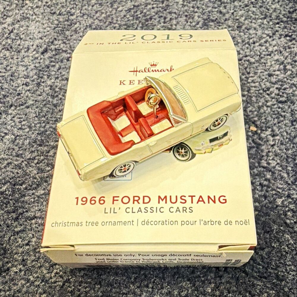 Hallmark Keepsake Lil' Classic Cars 1966 Ford Mustang Metal Ornament 2019